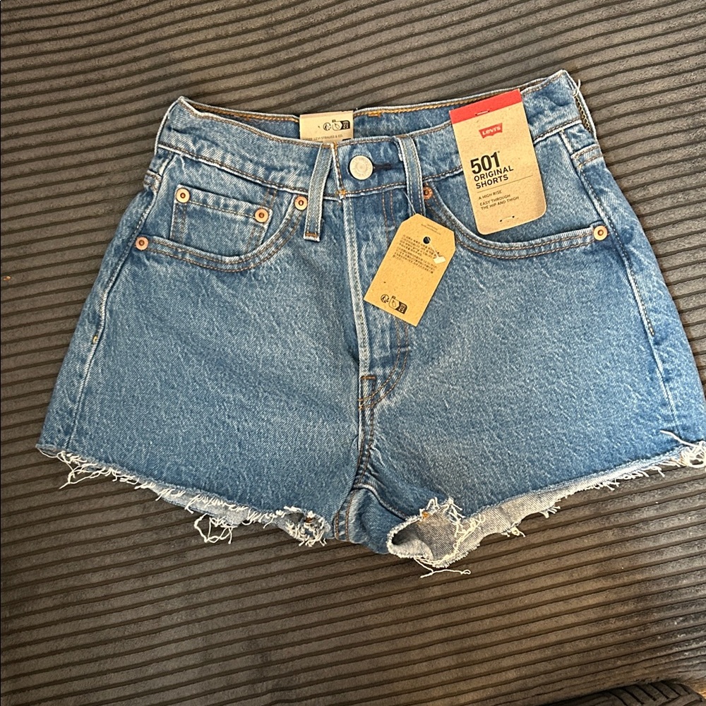 Levi's Women's 501 Light Blue Denim Shorts